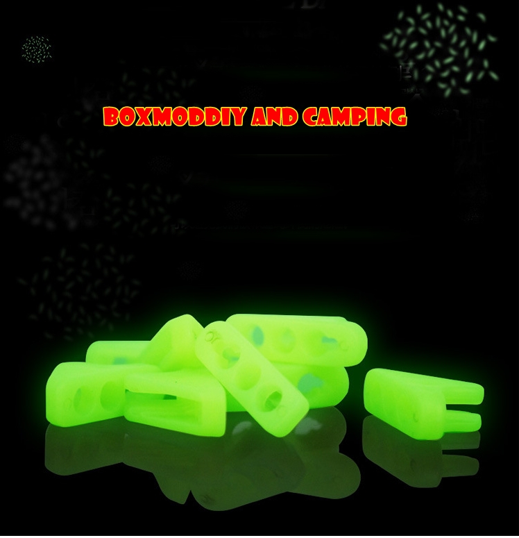 ตัวปรับเลื่อนเชือกเต็นท์ LINE STOPER TENT ตัวรั้งเชือกเต็นท์ ตัวล็อกเชือกเต็นท์ สีขาว สะท้อนแสงในเวลากลางคืน ขนาดยาว 32มม. รูร้อยเชือกขนาด5มม.