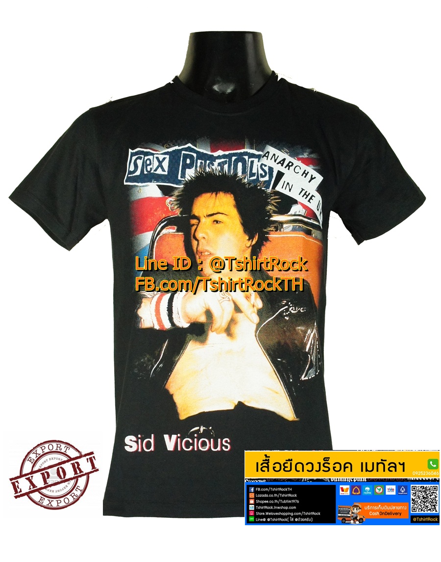 เสื้อวง SEX PISTOLS เสื้อยืดวงดนตรีร็อค เมทัล เสื้อร็อค เซ็กซ์พิสทอลส์ SPL116