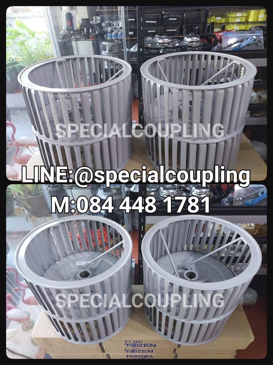 รับทำใบพัดลมกรงกระรอก เหล็ก ขนาดod16"xL16" รูเพลา40 มิล สองตอนพร้อมบาลานส์ รอสินค้า 10 วัน สอบถามได้จ้า