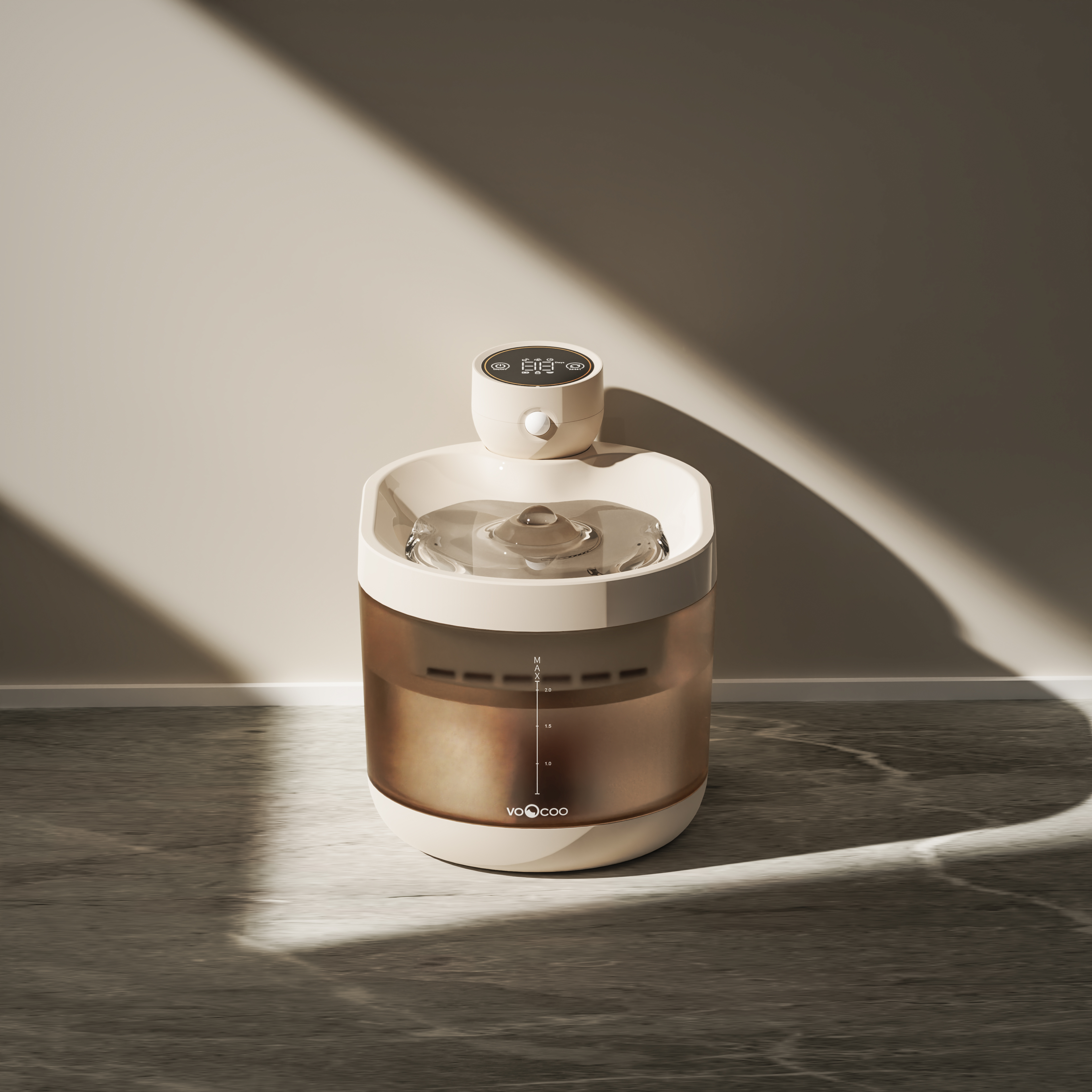 น้ำพุแมวแบบไร้สายพร้อมระบบเซ็นเซอร์ VOOCOO รุ่น Sense