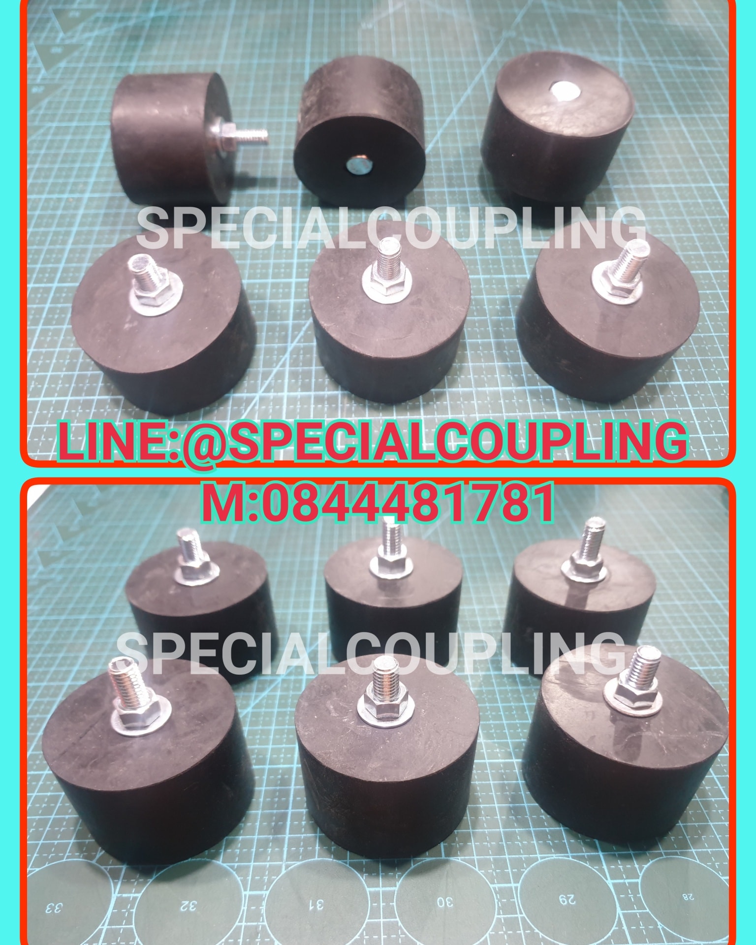 จำหน่ายยางกันกระแทกnr สกรู1ด้านm.8 ยางขนาด Od57mm H37mm พร้อมส่งคะ สอบถามได้จ้า