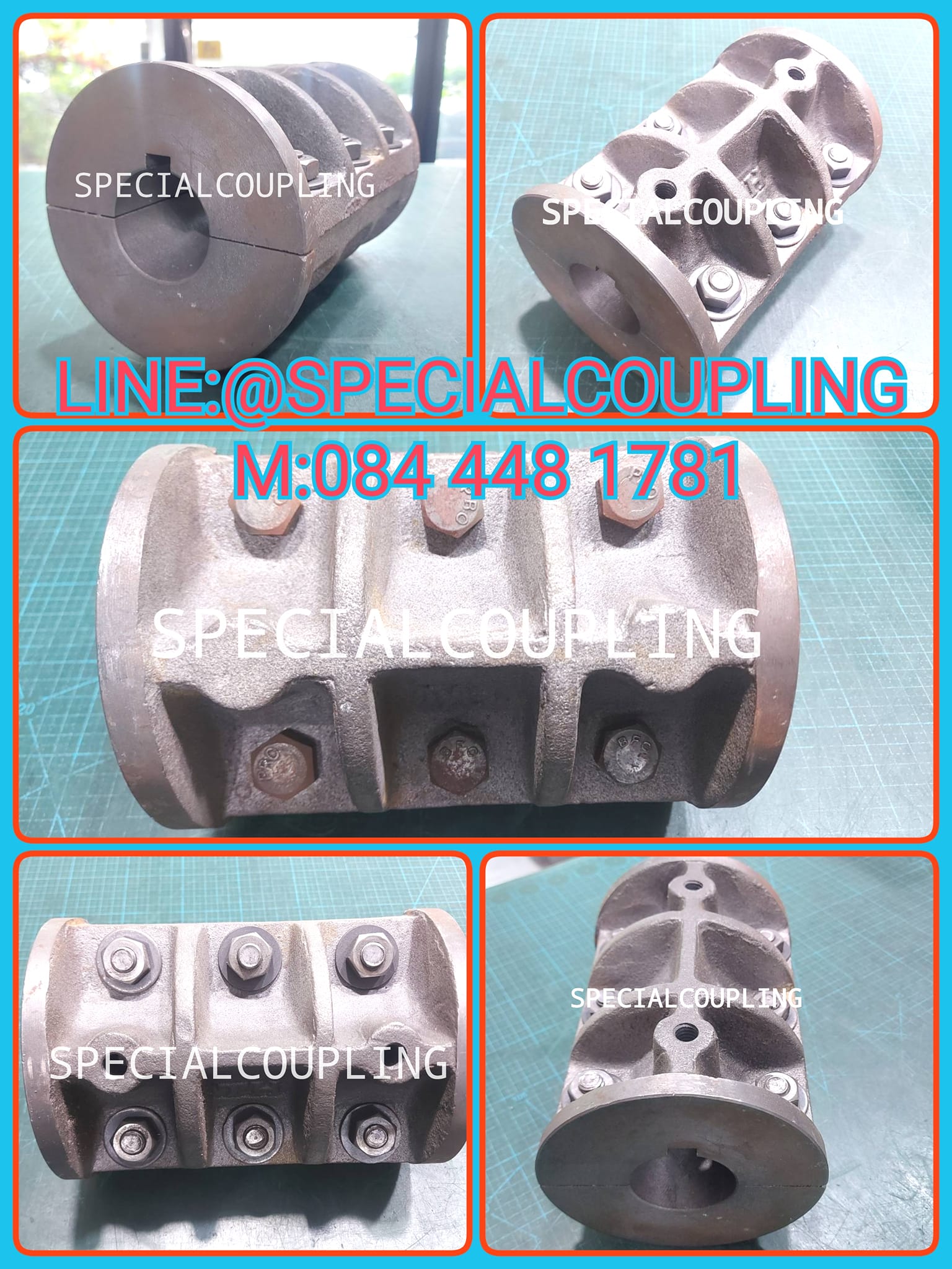 จำหน่ายประกับเพลาเหล็กหล่อ ขนาด od5"1/2" L193mm. รูเพลา2"พร้อมส่งคะ สอบถามได้คะ