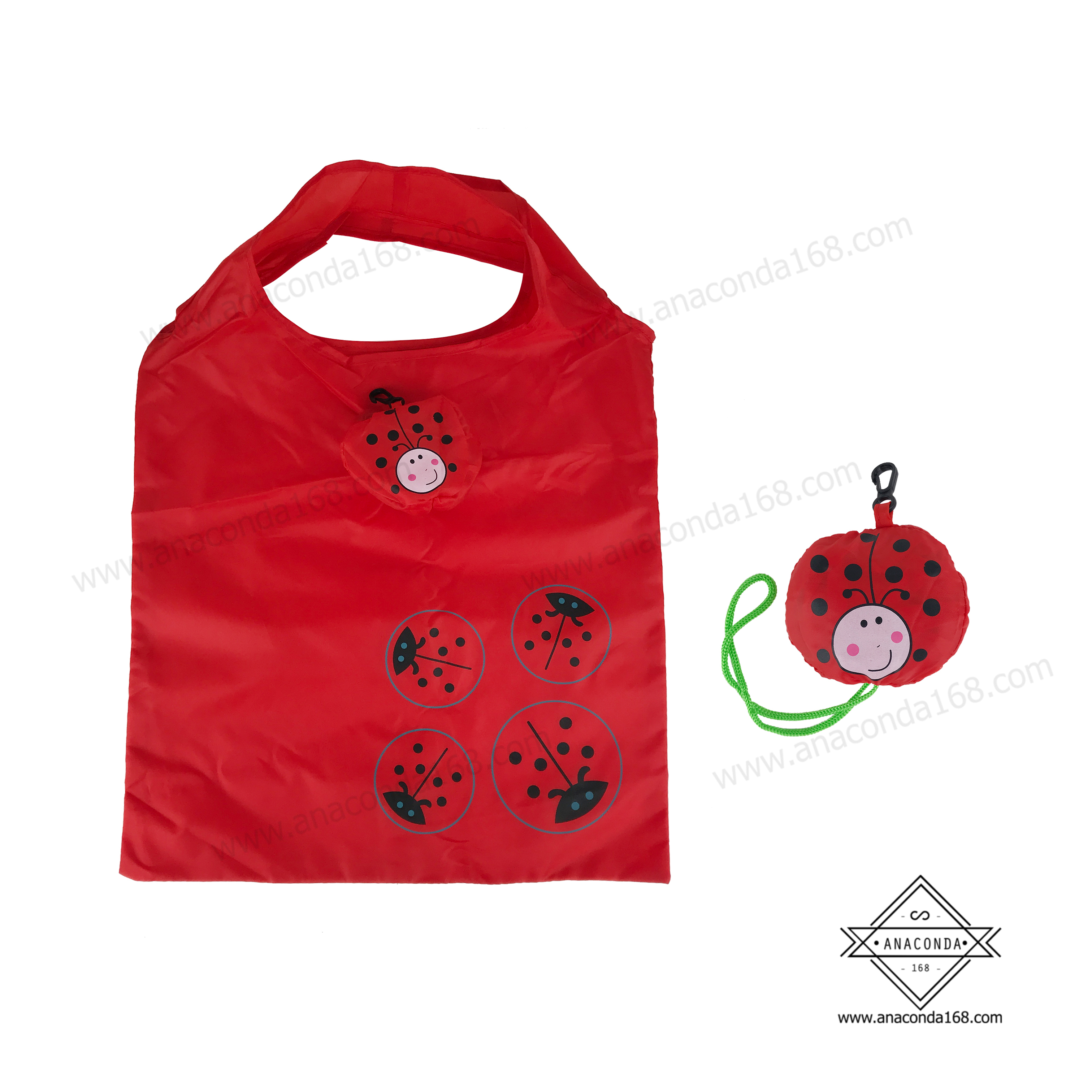 กระเป๋าพับเก็บได้ลายน่ารัก ถุงช้อปปิ้งพับได้ (Shopping Bag)