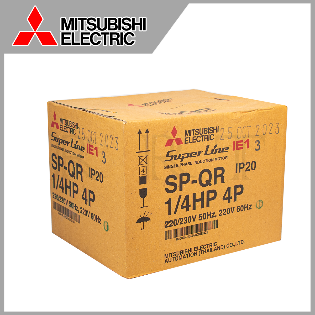 MITSUBISHI มอเตอร์ไฟฟ้า 220V มอเตอร์ 1/4HP ความเร็วรอบ1425rpm