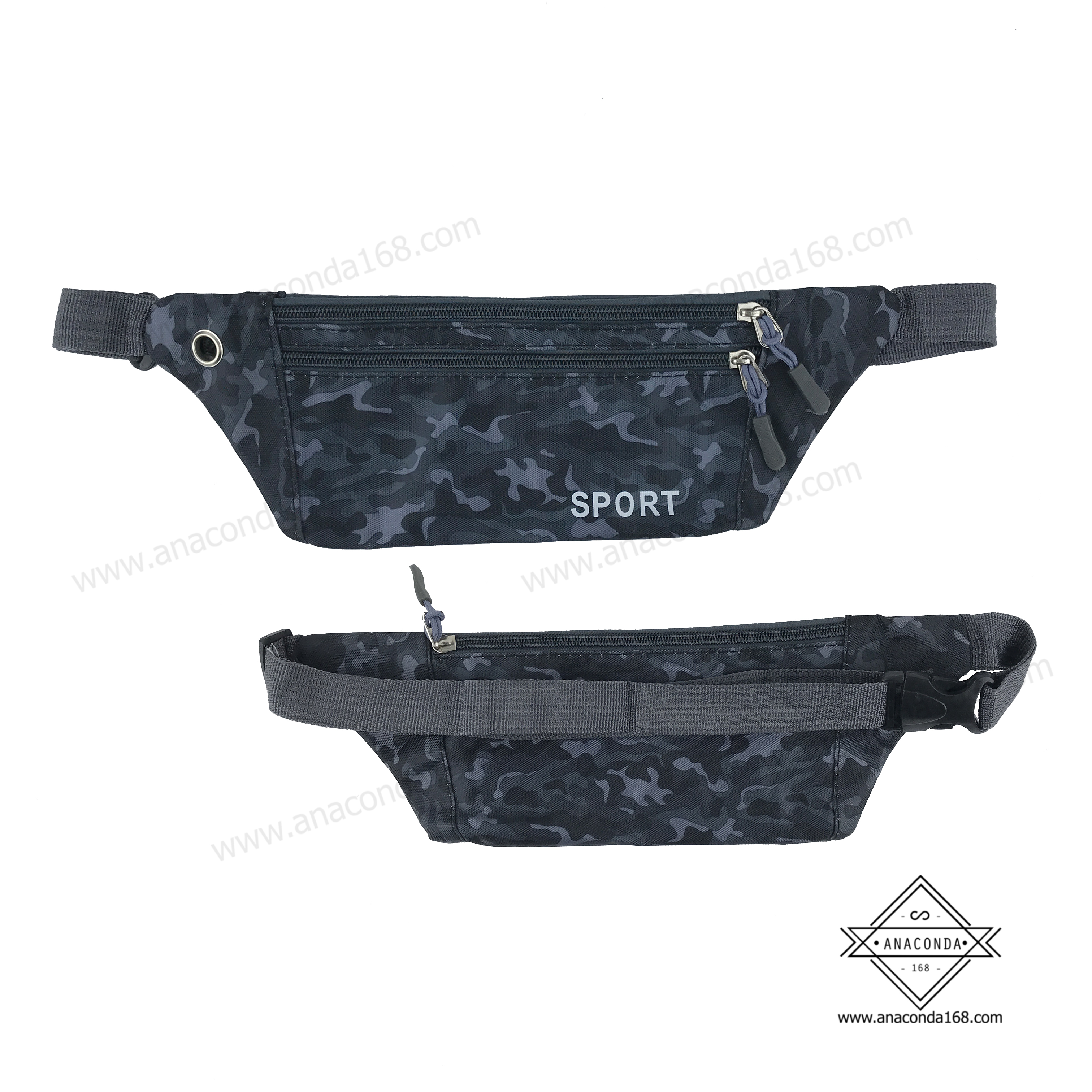 กระเป๋าคาดเอวสปอร์ต 3 ซิปแบบลาย V.2(Sport Bag)