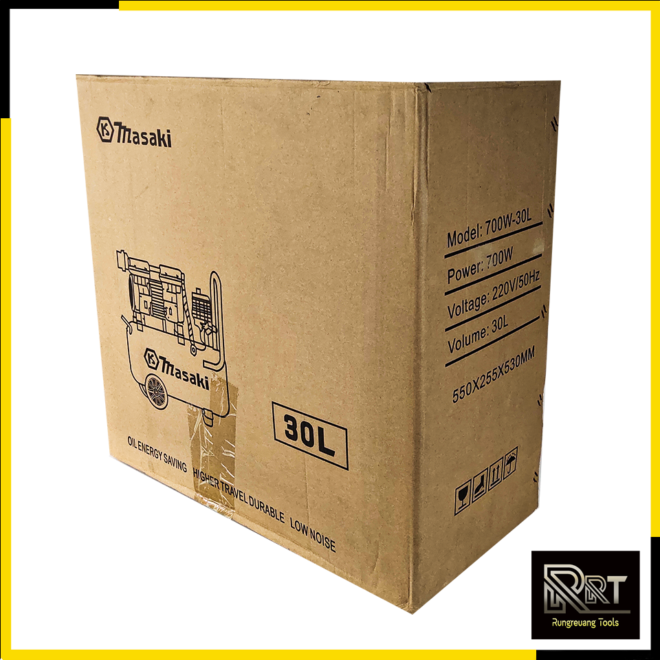 MASAKI ปั้มลม Oil Free 30ลิตร รุ่น 700W-30L