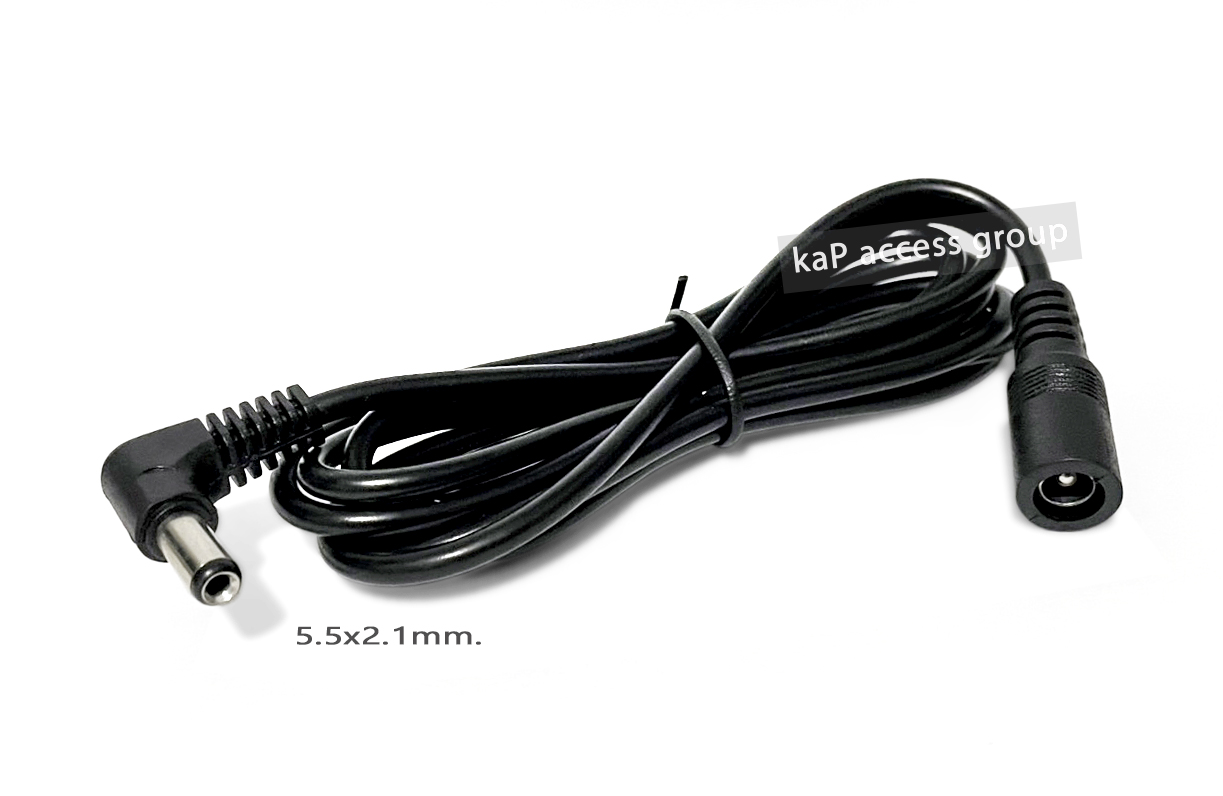DC Cable Jack 5.5x2.1 mm ผู้-เมีย สายต่อ สายไฟ DC หัวงอ 1.5เมตร
