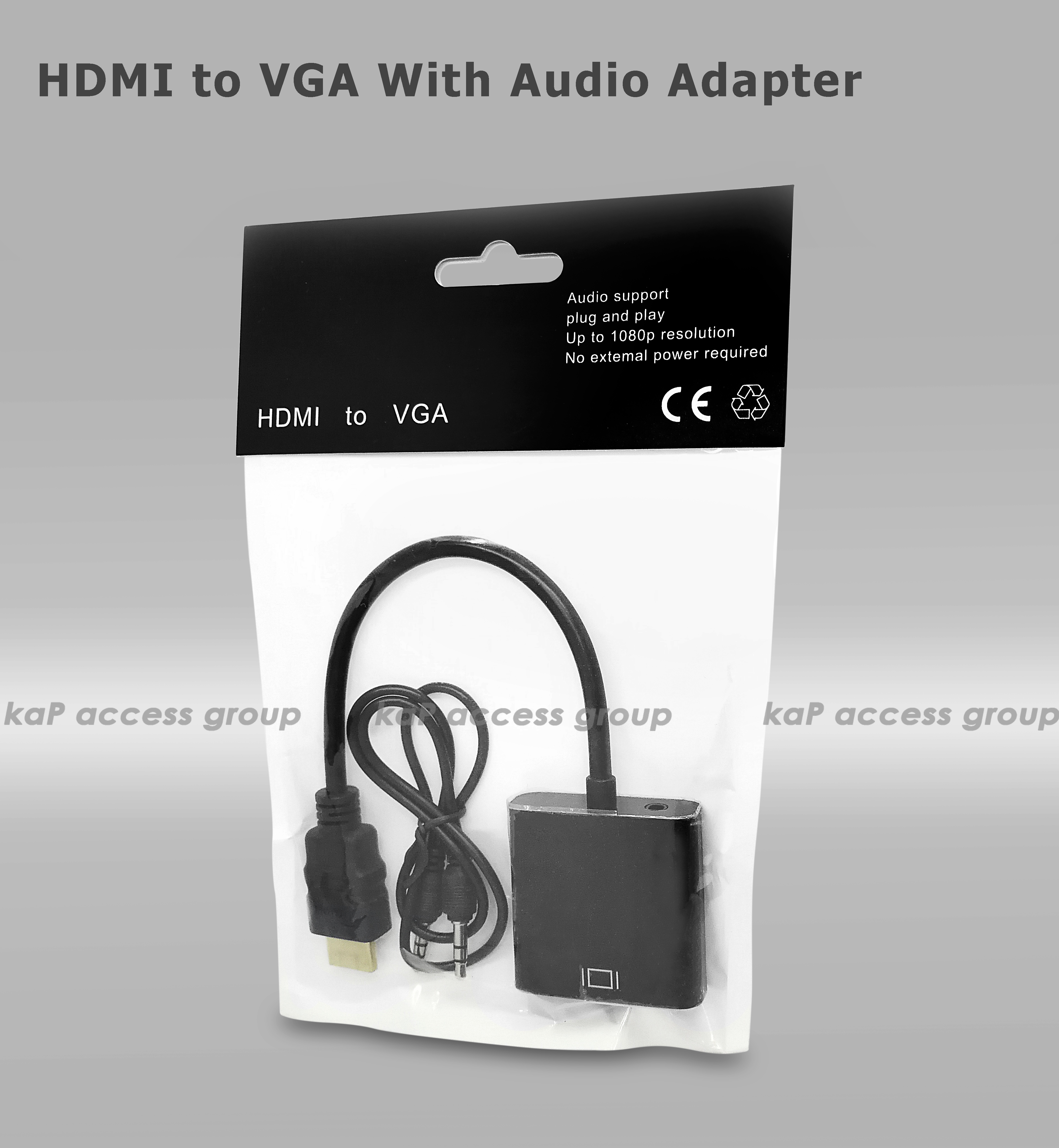 HDMI to VGA (Female) with Audio Cable (1080P)