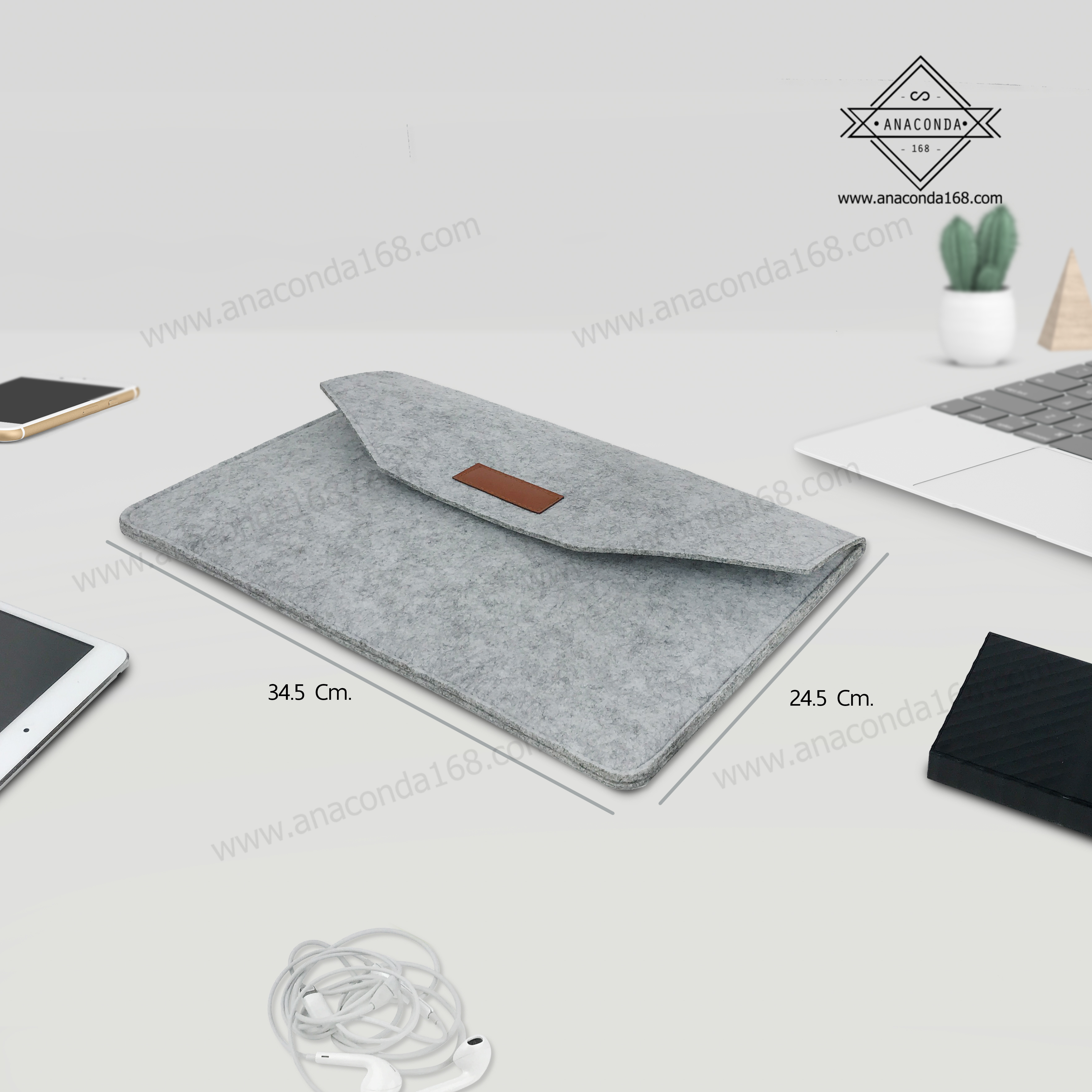 ซองใส่แล็ปท็อปผ้าสักหลาด (13 นิ้ว)