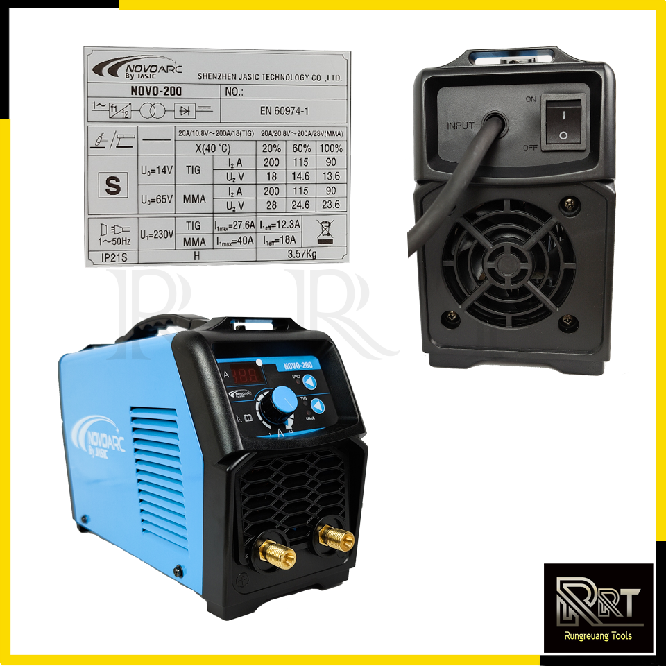 NOVOARC ตู้เชื่อม INVERTER by JASIC รุ่น NOVO-200 ใหม่ระบบแบบเชื่อมTIG