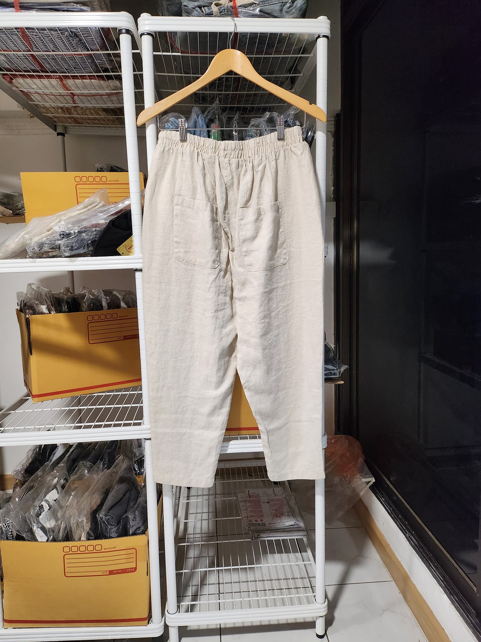 กางเกงลินินแท้oversize