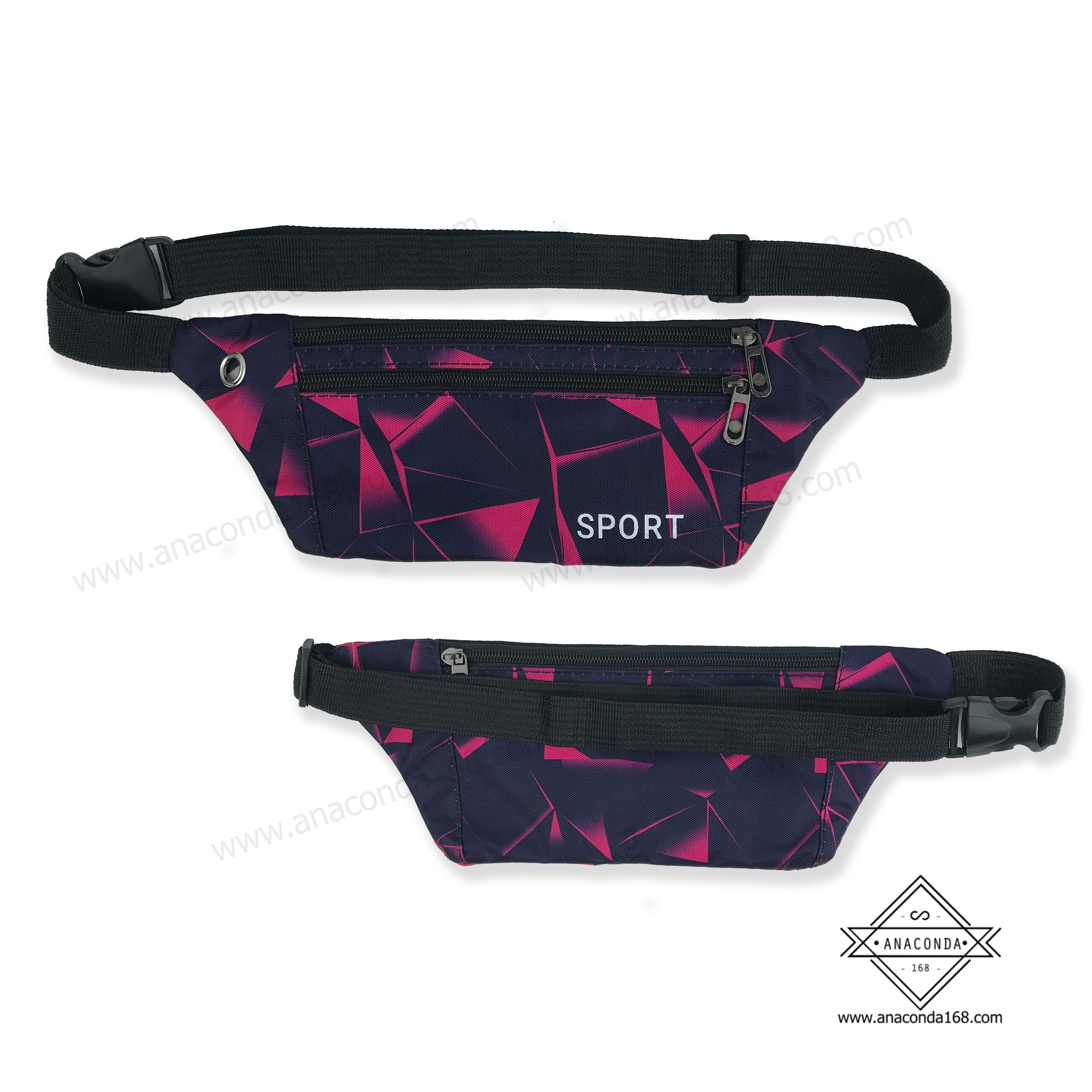 กระเป๋าคาดเอวสปอร์ต 3 ซิปแบบลาย V.6(Sport Bag)