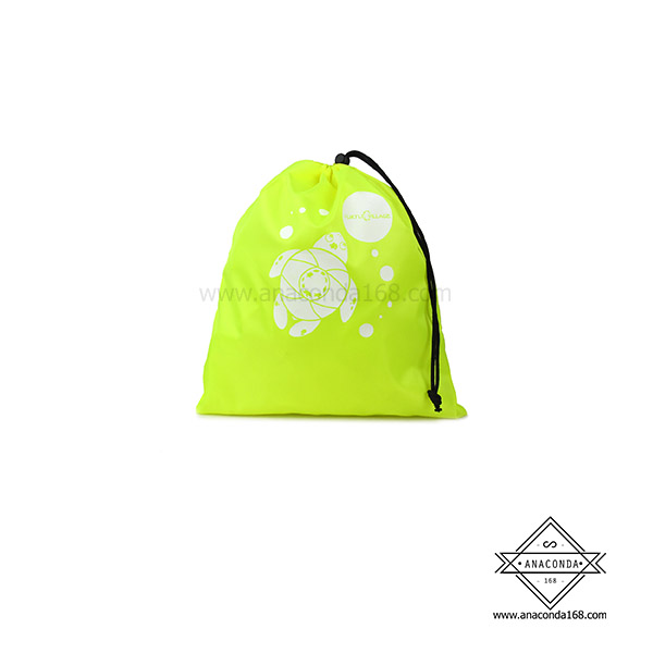 กระเป๋าผ้าร่มหูรูดสะพายหลัง ถุงผ้าหูรูด 2 ขนาด สกรีนโลโก้