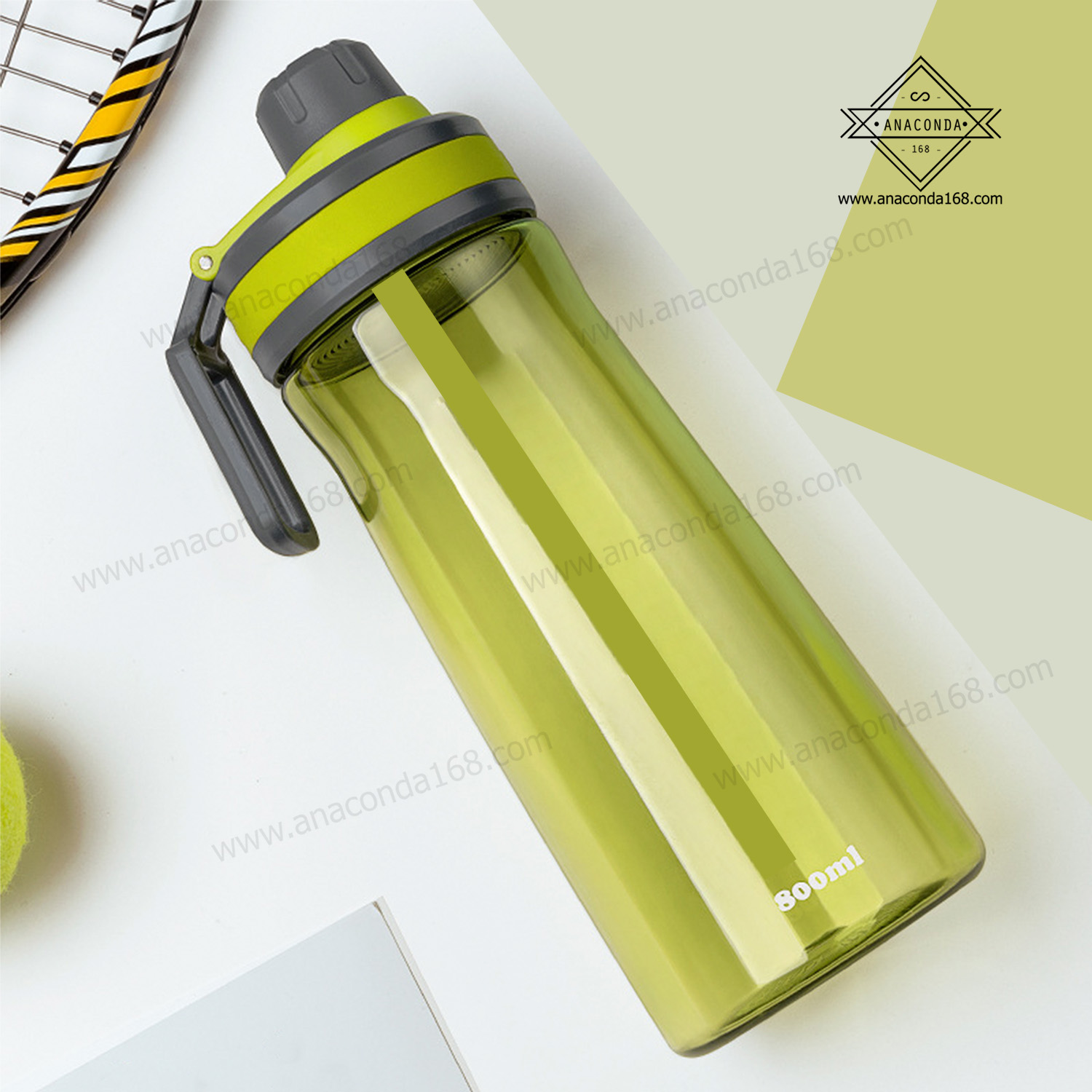 ขวดน้ำพลาสติกทรงยาว (CHFE) 800 ml.