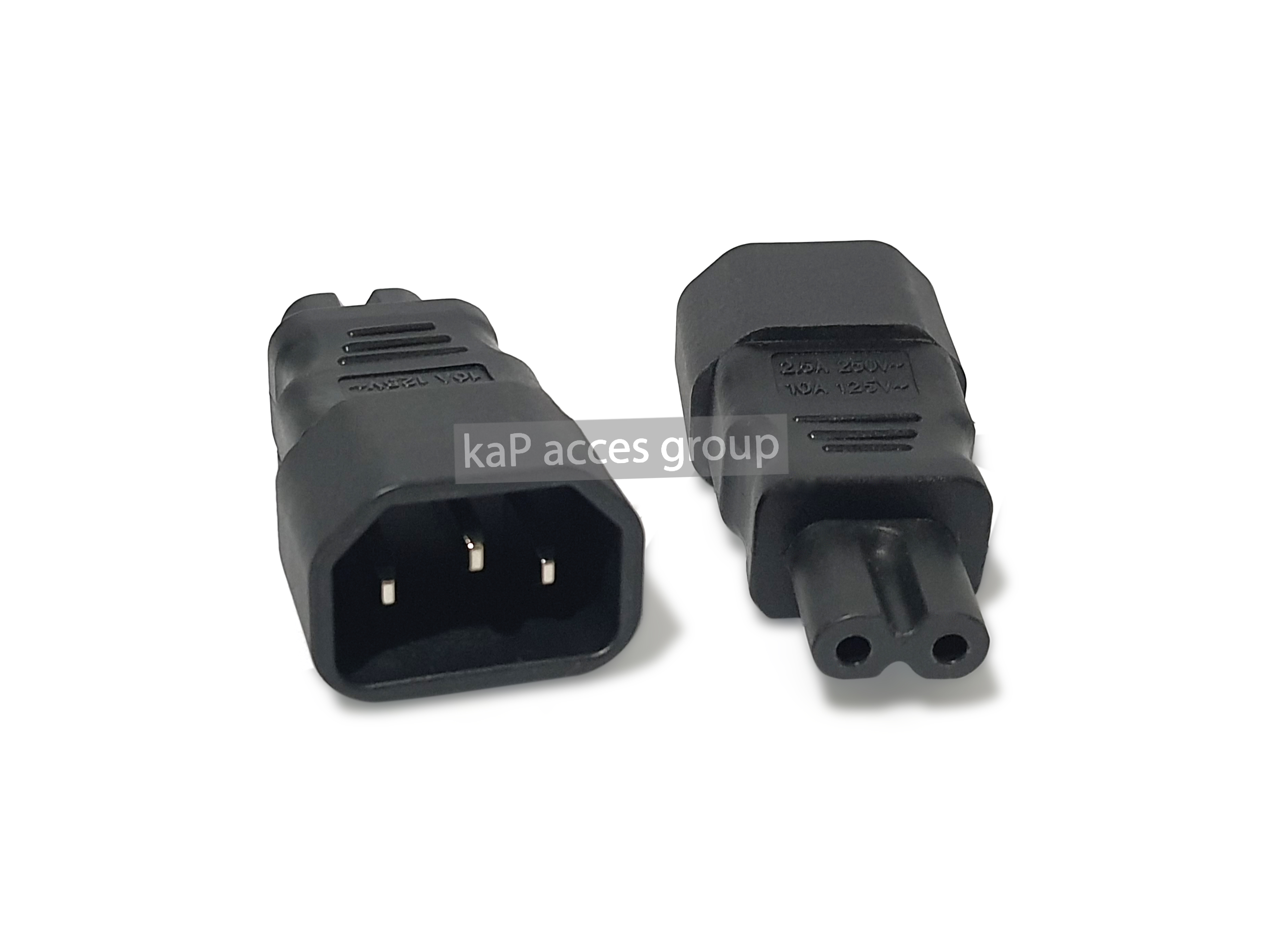 อะแดปเตอร์แปลงปลั๊ก IEC320 3P-2P Power C14 Male to C7 Female
