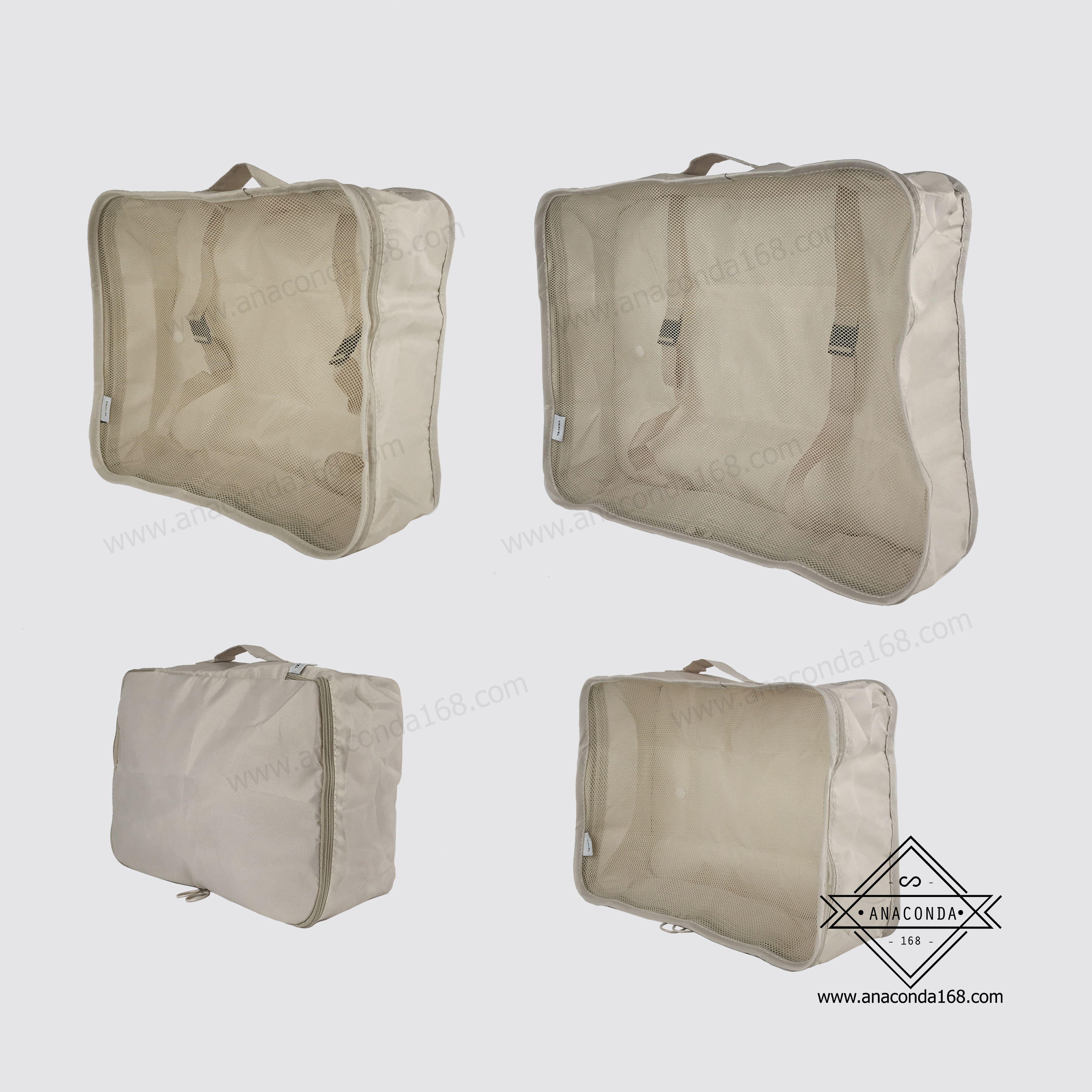 เซ็ทกระเป๋าจัดระเบียบเดินทาง 6 ชิ้น พับเก็บได้