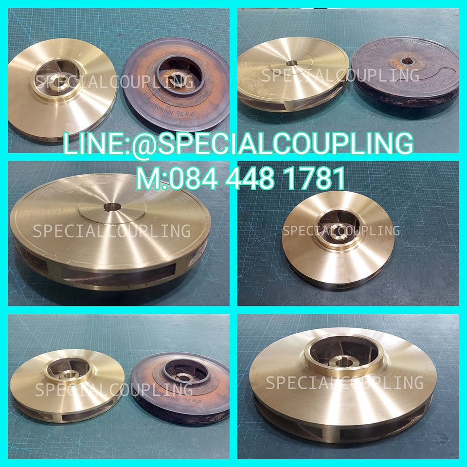 รับผลิตใบพัดปั้มน้ำทองเหลือง ขนาดในภาพOD210 mm แวริ่ง89 มม รูเพลา20 มม รอสินค้า 20 วัน สอบถามได้จ้า