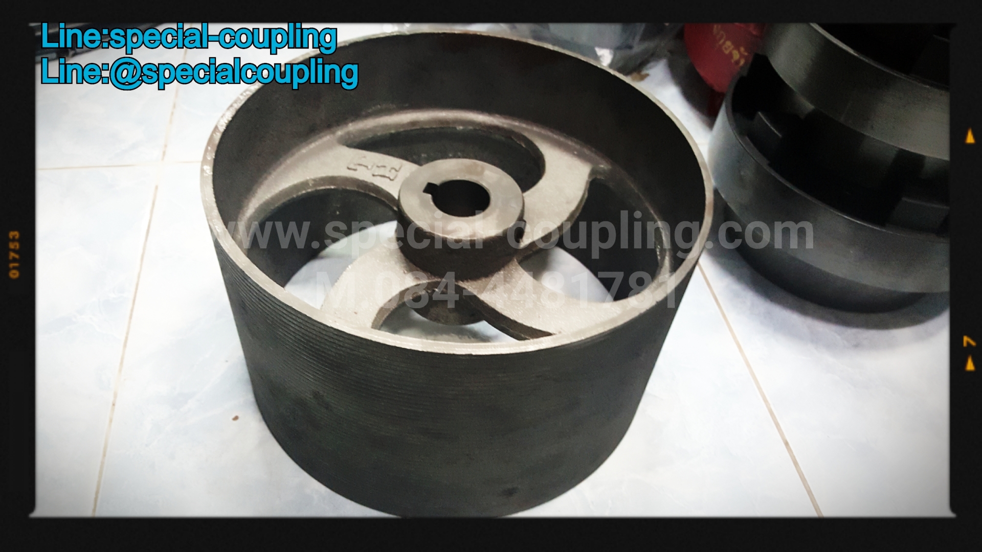 Pulley สายพานแบน หน้ากว้าง 6 นิ้ว OD 10 นิ้ว รุเพลา 1 นิ้ว1/4