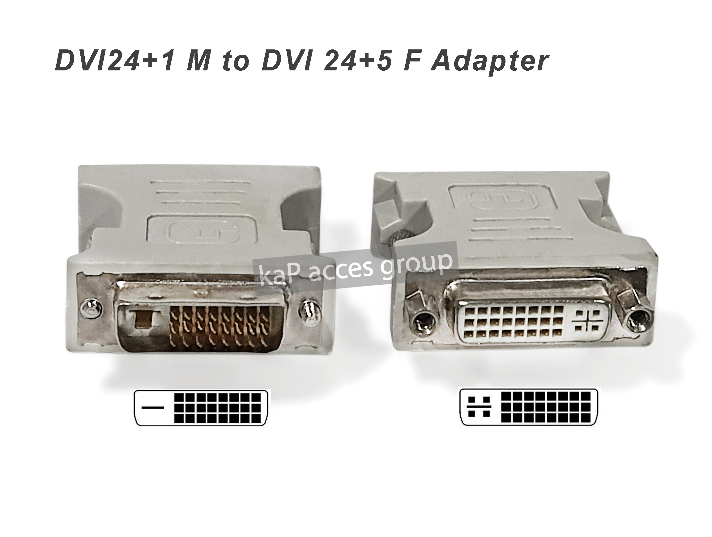 หัวแปลง DVI 24+1 M ไป DVI 24+5 F Adapter