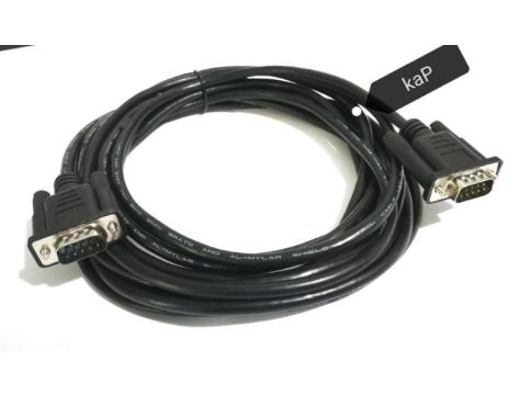สายเกรดA Serial RS232 DB9 (9พิน)ผู้/ผู้ ความยาว 5เมตรสีดำ