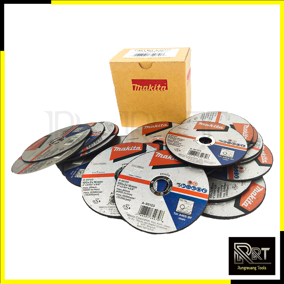 MAKITA แผ่นตัดเหล็ก 4"2มิล รหัส A-85123 (ยกกล่อง 25 ใบ)