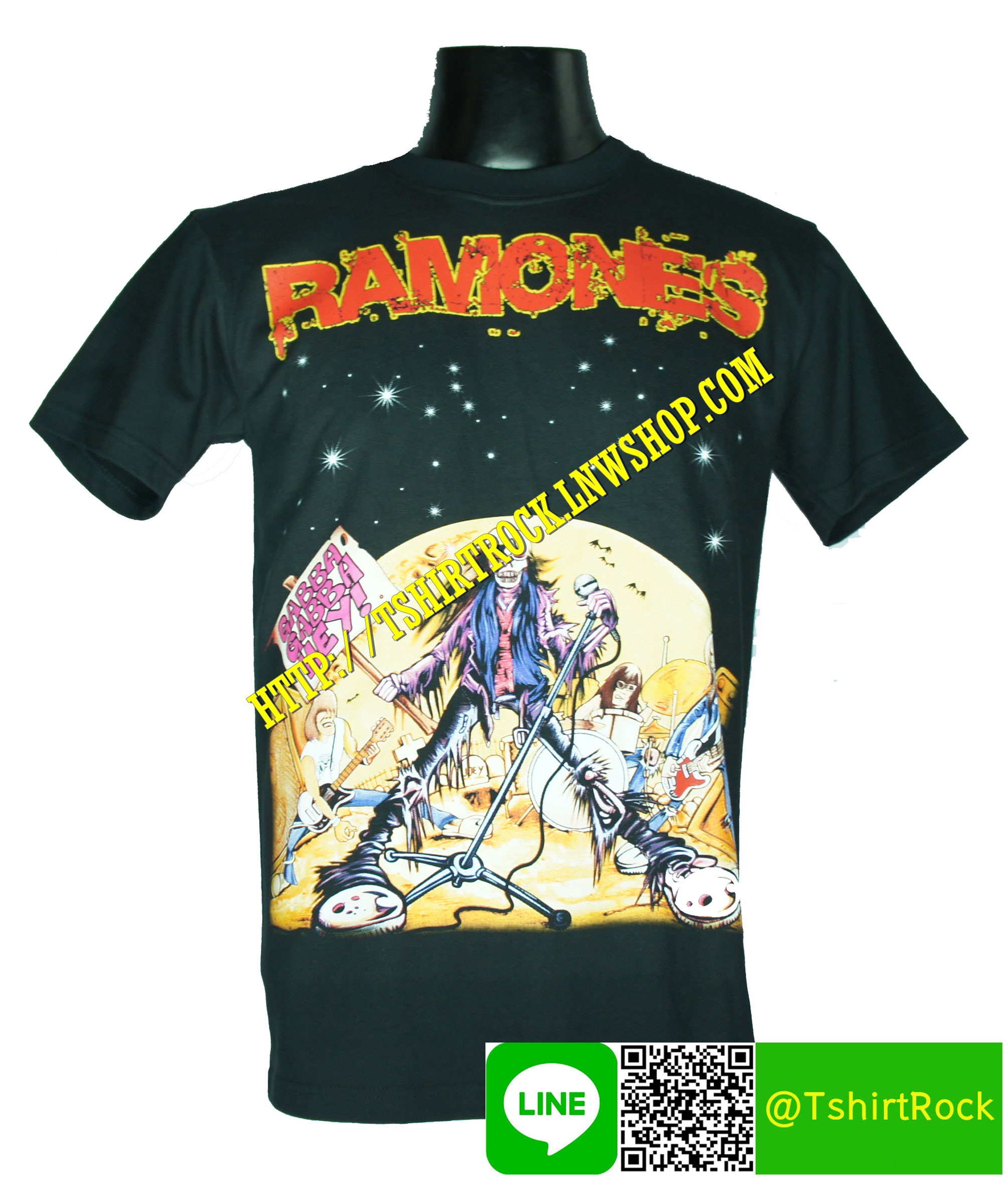 RAMONES เสื้อยืดวงร็อค เมทัล ดนตรี เสื้อวงราโมนส์ RMN948