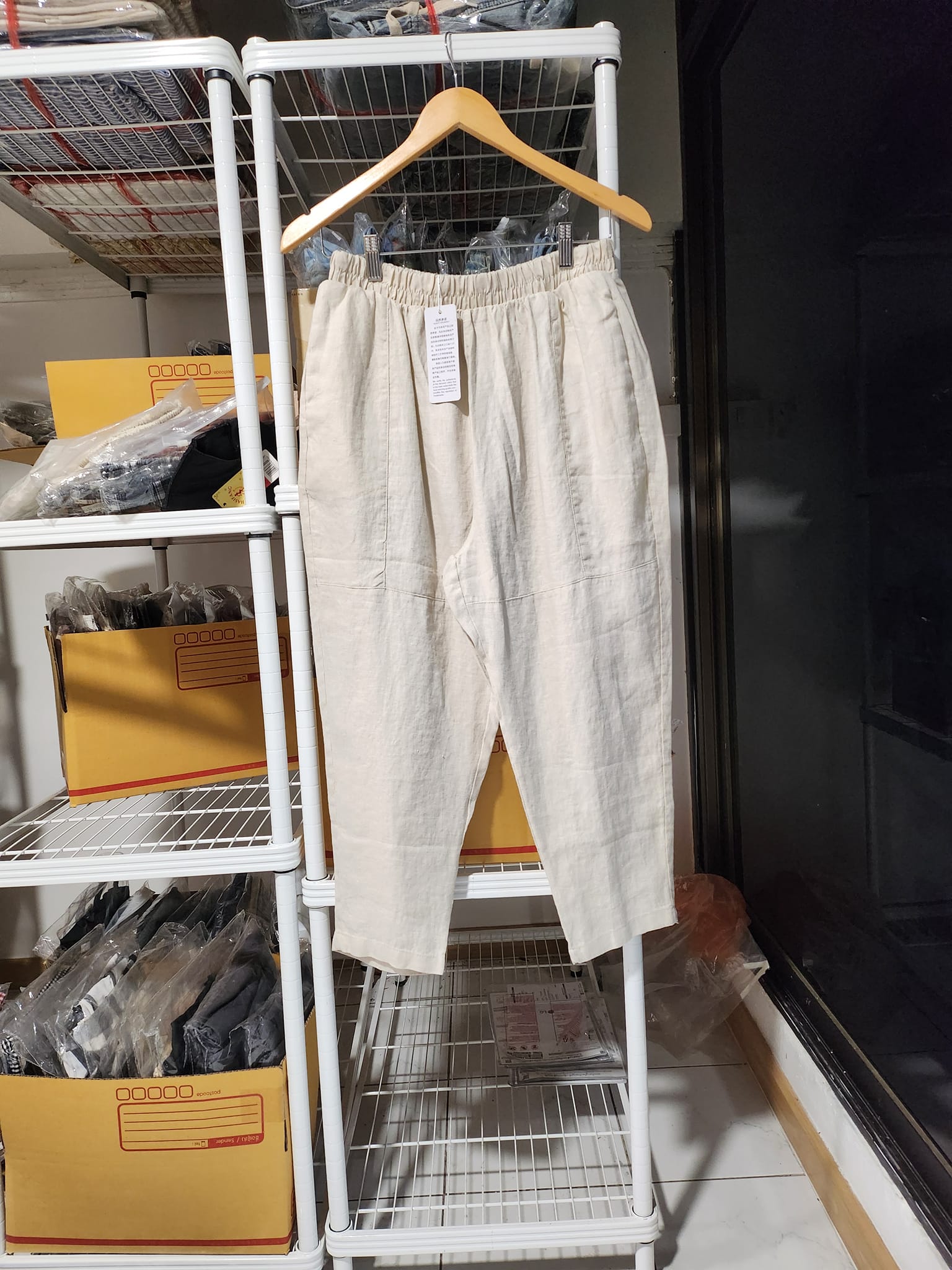 กางเกงลินินแท้oversize