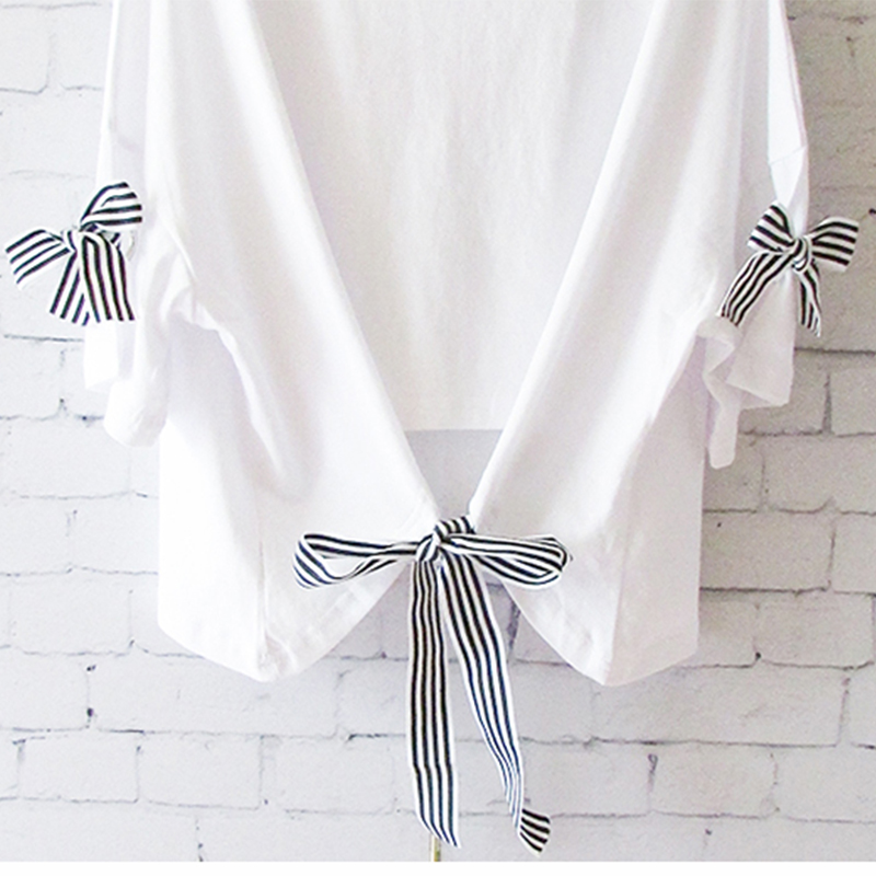 เสื้อครอปแฟชั่นเกาหลี สีขาว