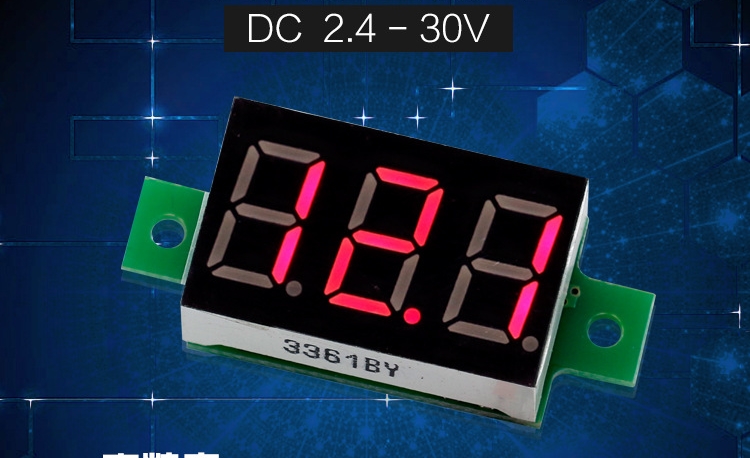 จอLEDสีแดง วัดโวลท์ VOLTMETER ขนาดจอ 0.36" 10*15*23มม.