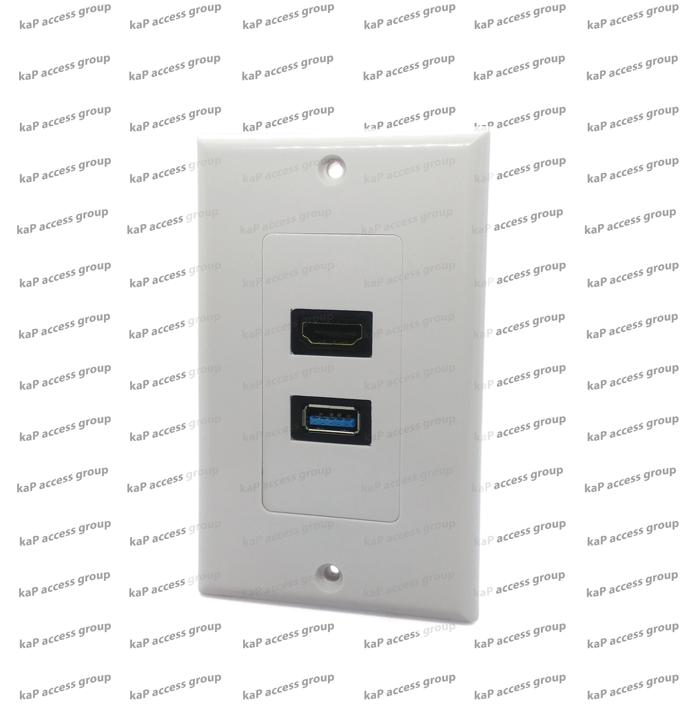 หน้ากากติดผนัง HDMI (งอ) / USB 3.0 (Female)