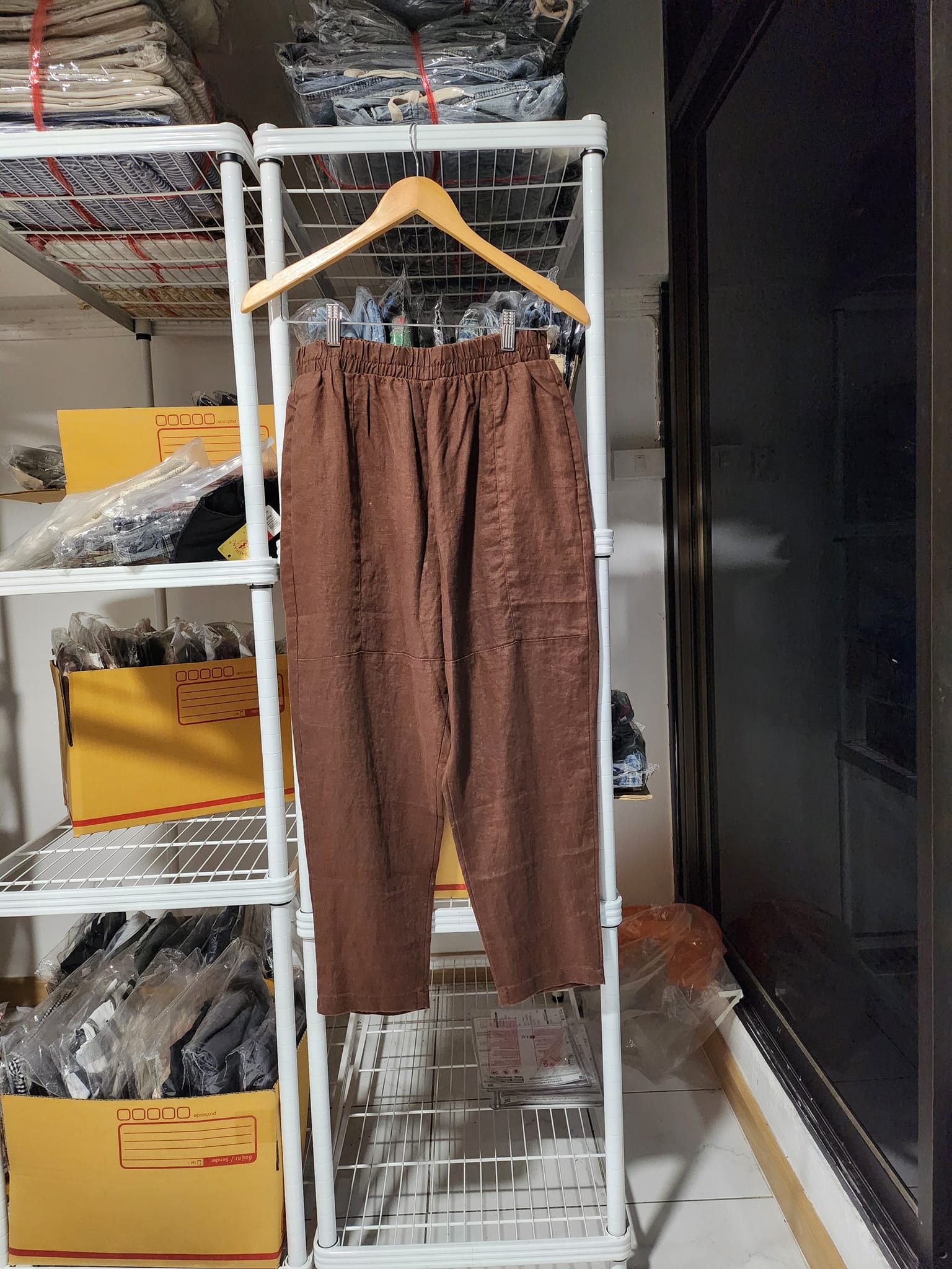 กางเกงลินินแท้oversize