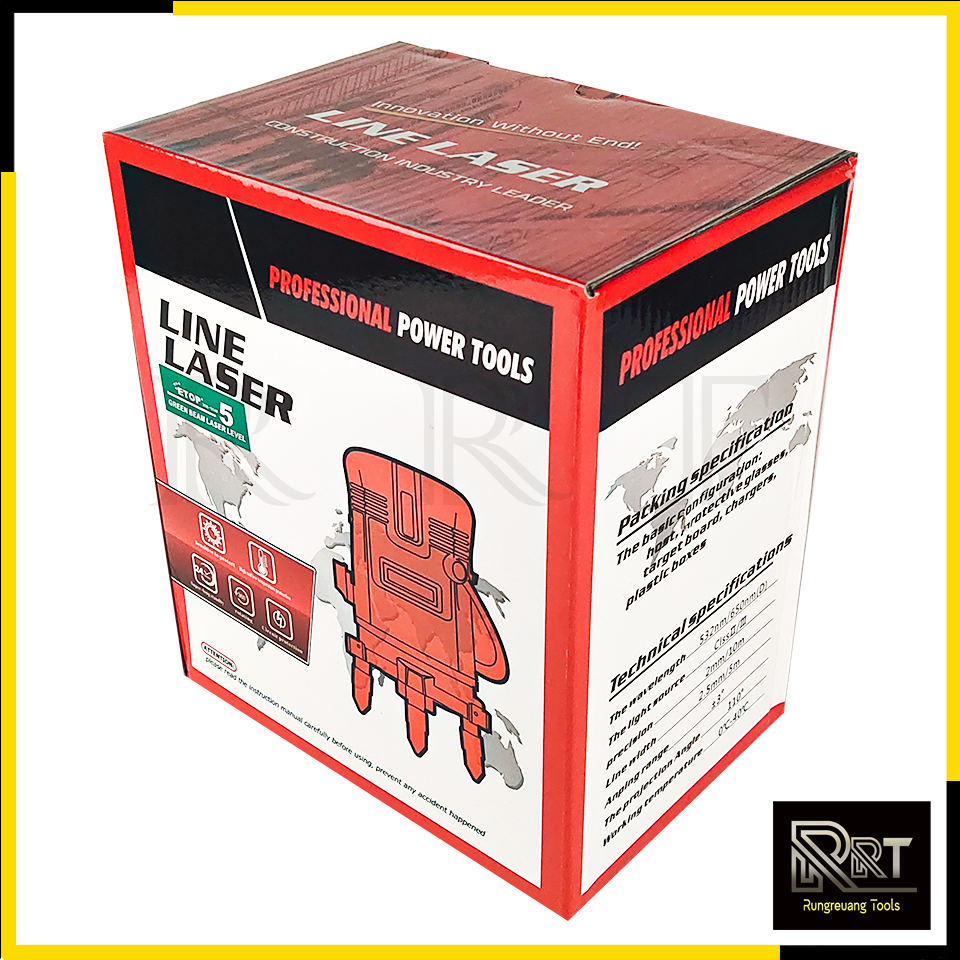 ETOP ระดับน้ำเลเซอร์ 5 เส้น 360 องศา รุ่น XH-5148 (แสงสีเขียว)