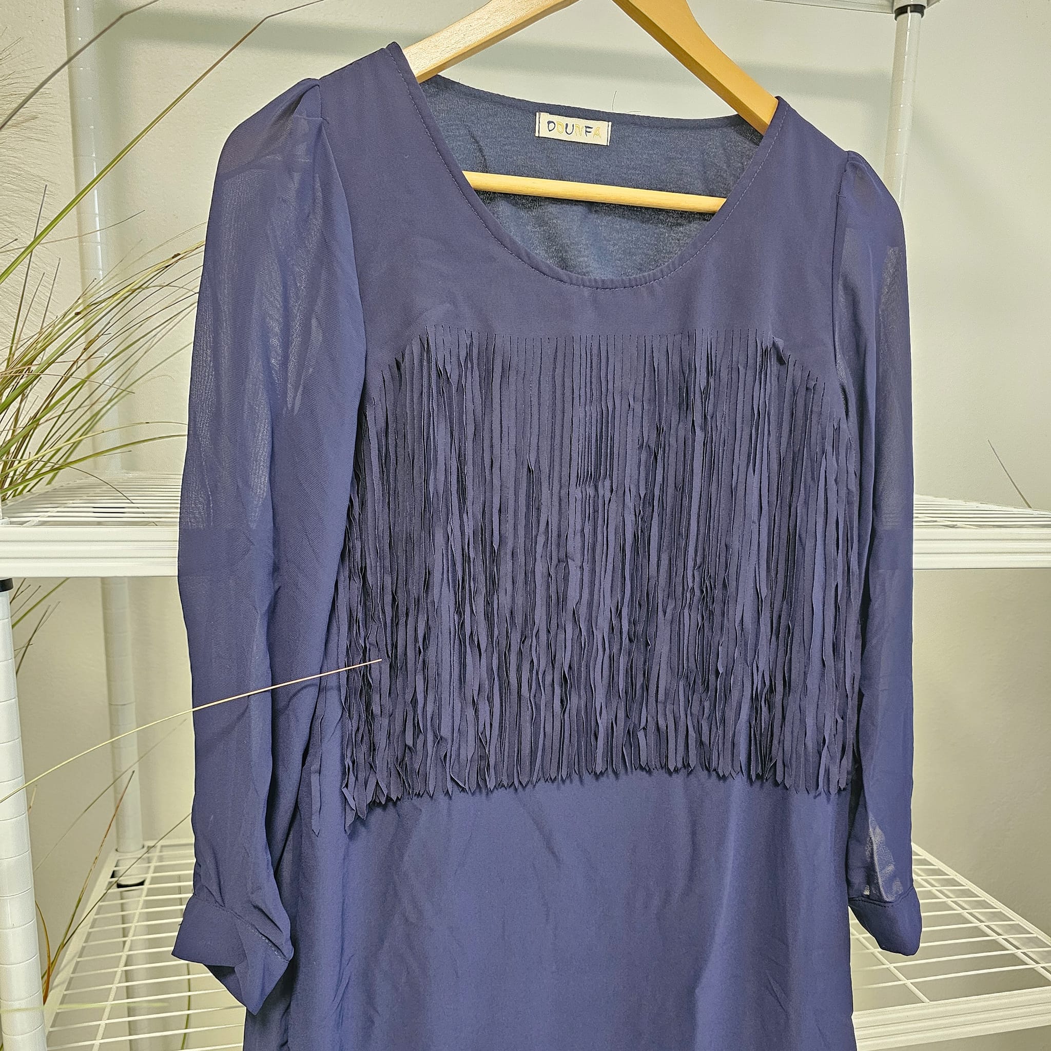 เสื้อแฟชั่นลายริ้วสีน้ำเงิน