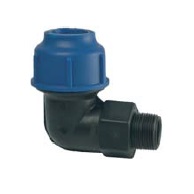 ข้องอเกลียวนอก 90องศา (90o Male Elbow) HDPE แบบสวมอัด