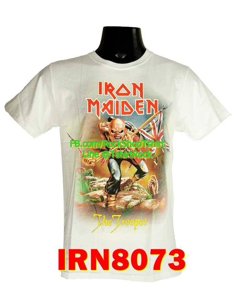 เสื้อยืดวง IRON MAIDEN เสื้อร็อค เสื้อวง เมทัล ไอเอิร์นเมเดน IRN8073