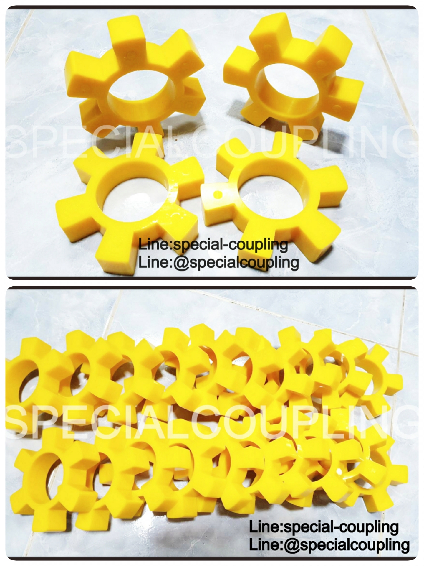 ยางยอยยูรีเทน6แฉก ขนาด OD 107 MM