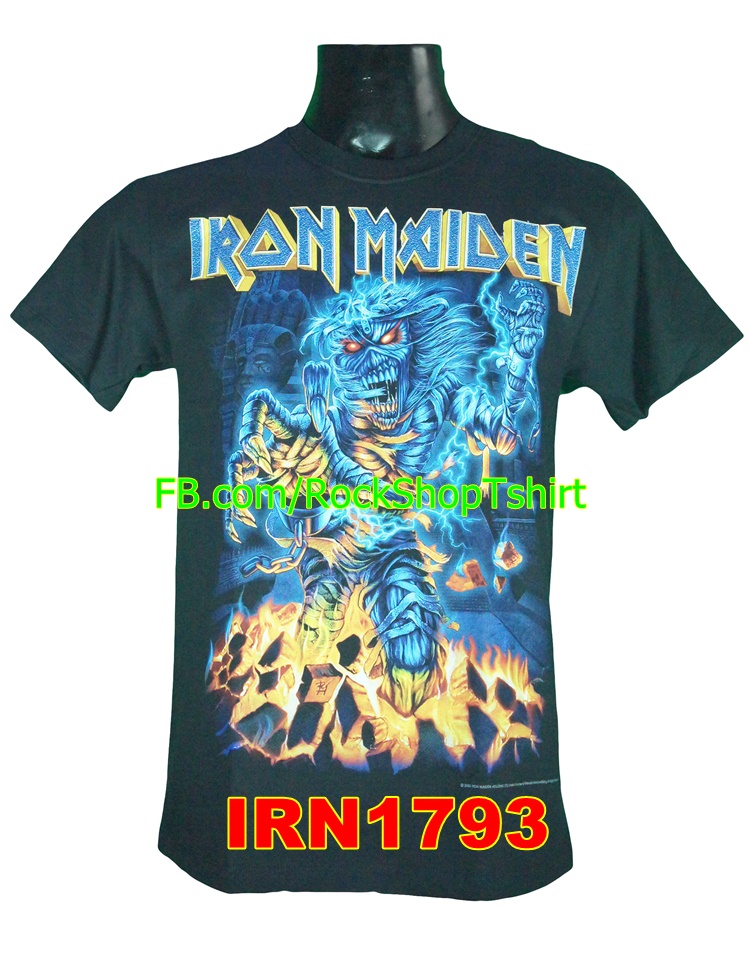 เสื้อยืดวง IRON MAIDEN เสื้อร็อค เสื้อวง เมทัล ไอเอิร์นเมเดน IRN1793