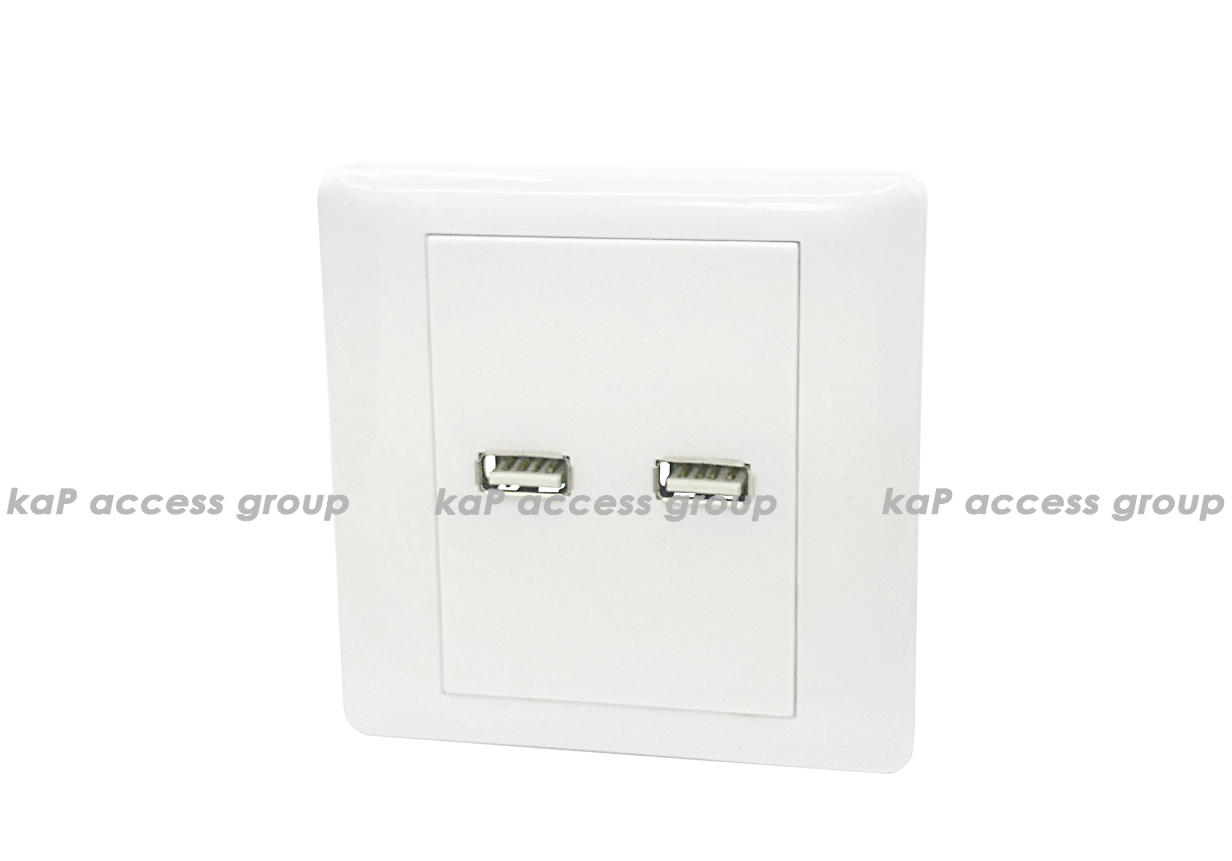 หน้ากากเต้ารับติดผนัง USB x 2 Port