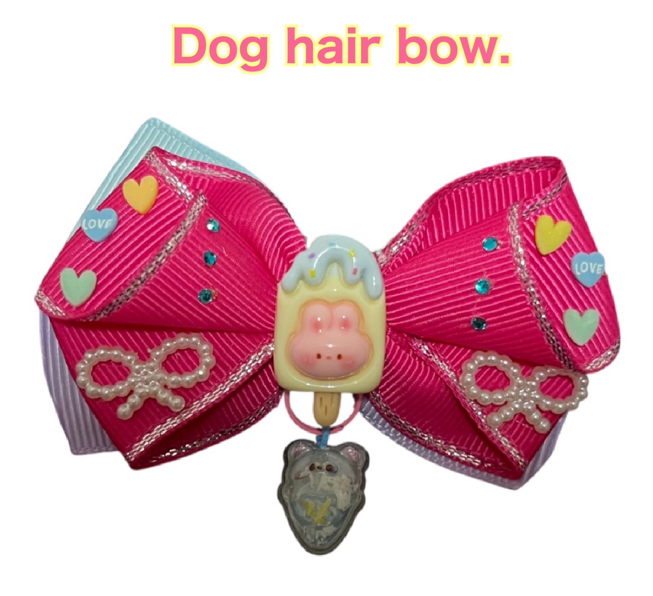 Dog hair bow.