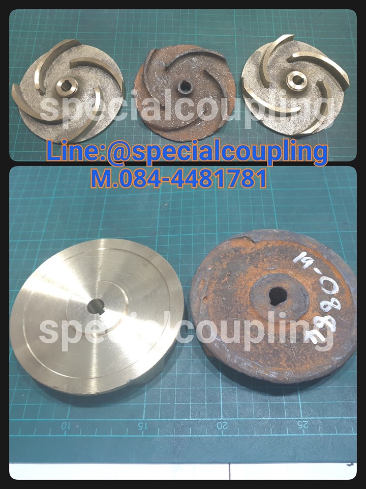 รับผลิตใบพัดปั้มน้ำทองเหลืองขนาดod120mm แบบเปิดจ้า