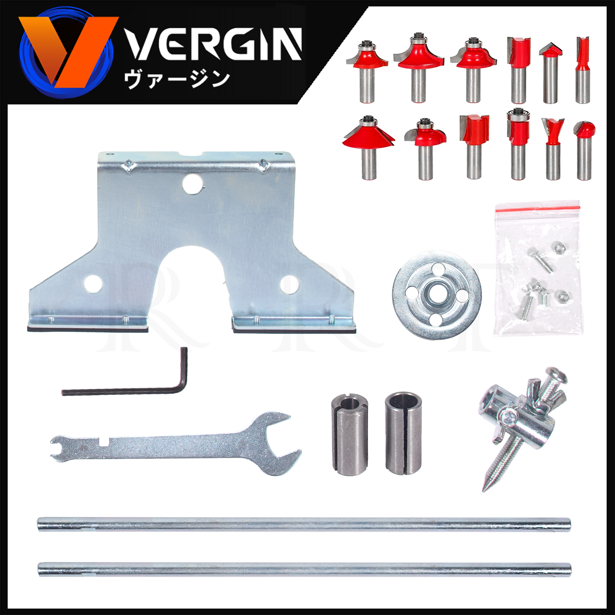 VERGIN เร้าเตอร์ เครื่องเซาะร่องไม้ รุ่น VG-3601 พร้อมกล่องเก็บ มีดอกแถม