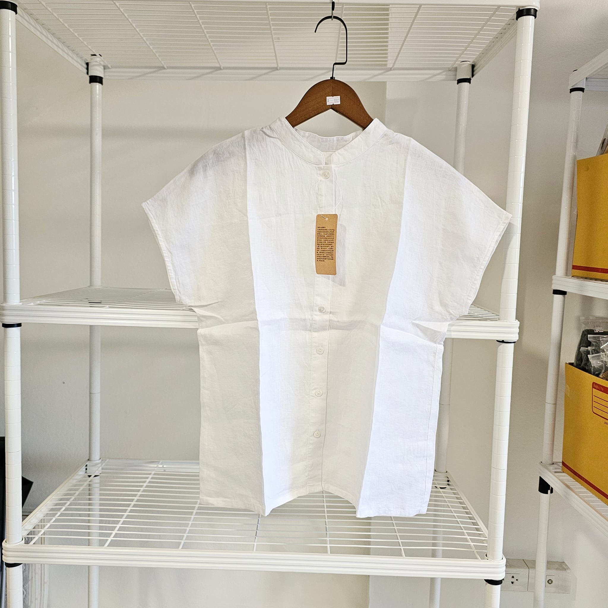 เสื้อลินินแท้คอจีน