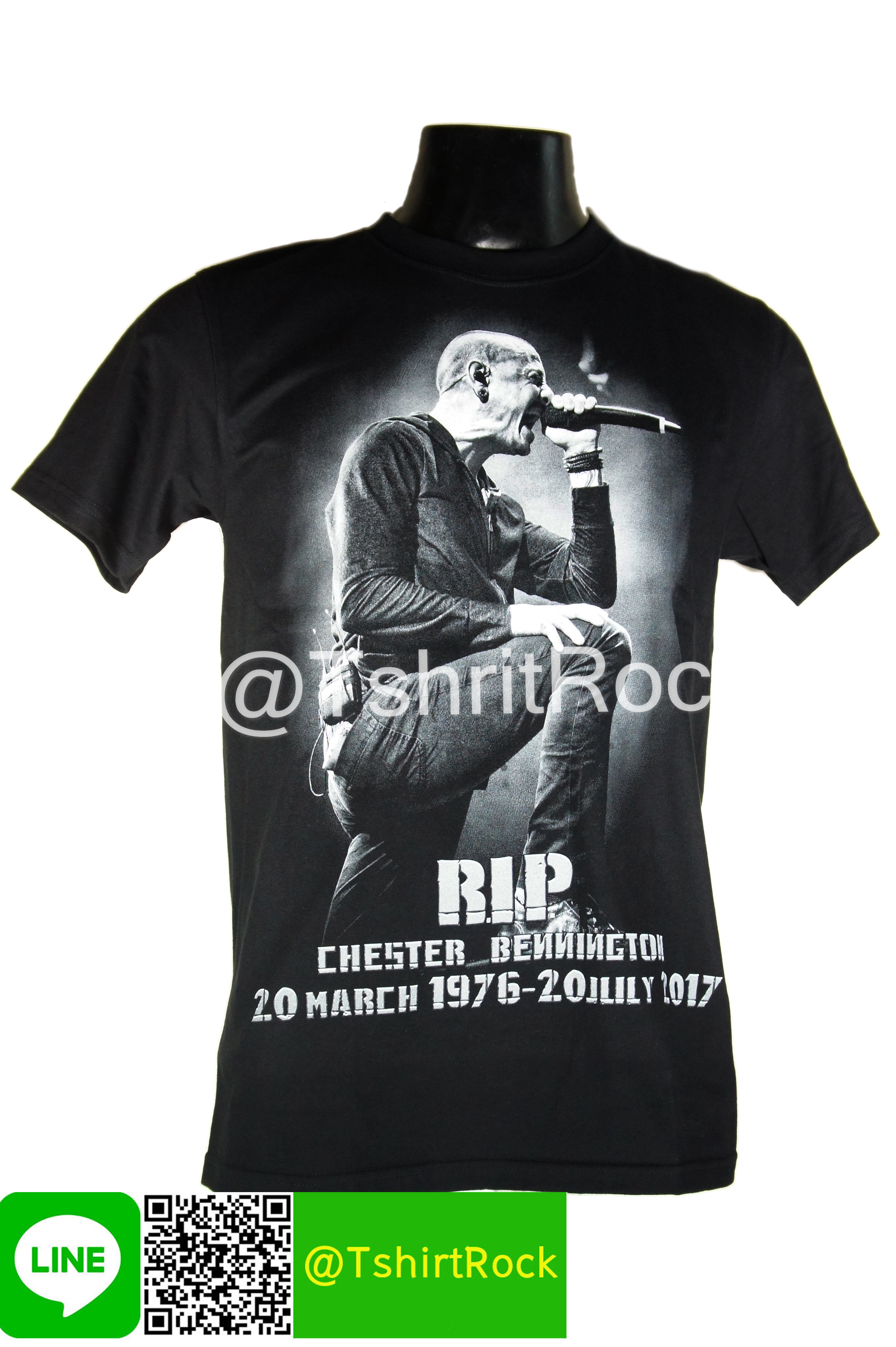 LINKIN PARK R.I.P CHESTER BENNINGTON RIP เสื้อยืดวงร็อค เสื้อวงลิงคินพาร์ก LPK1637