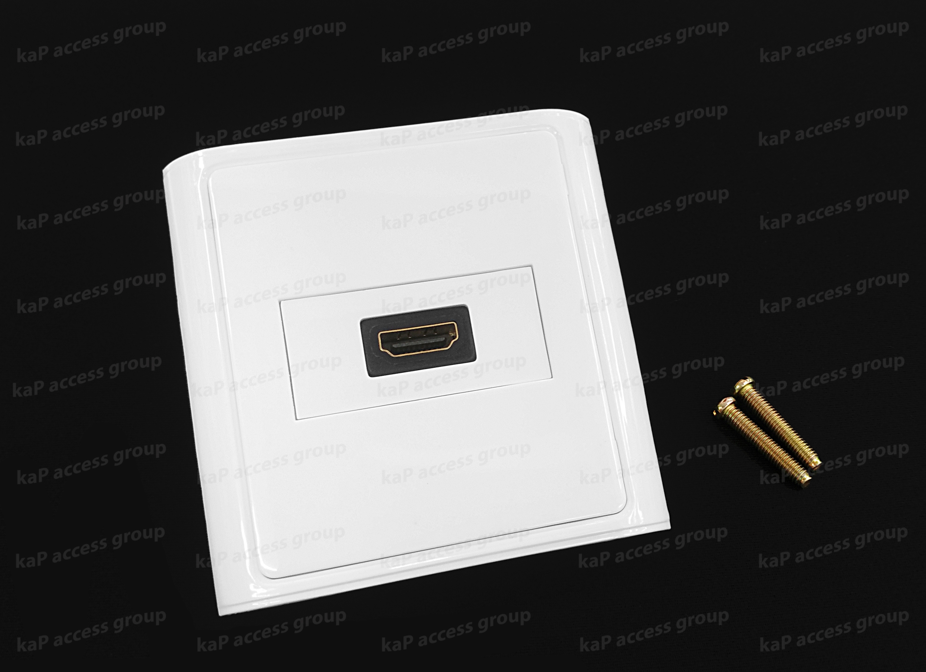 เพลทหน้ากากติดผนัง HDMI 1ช่อง (หัวงอ)