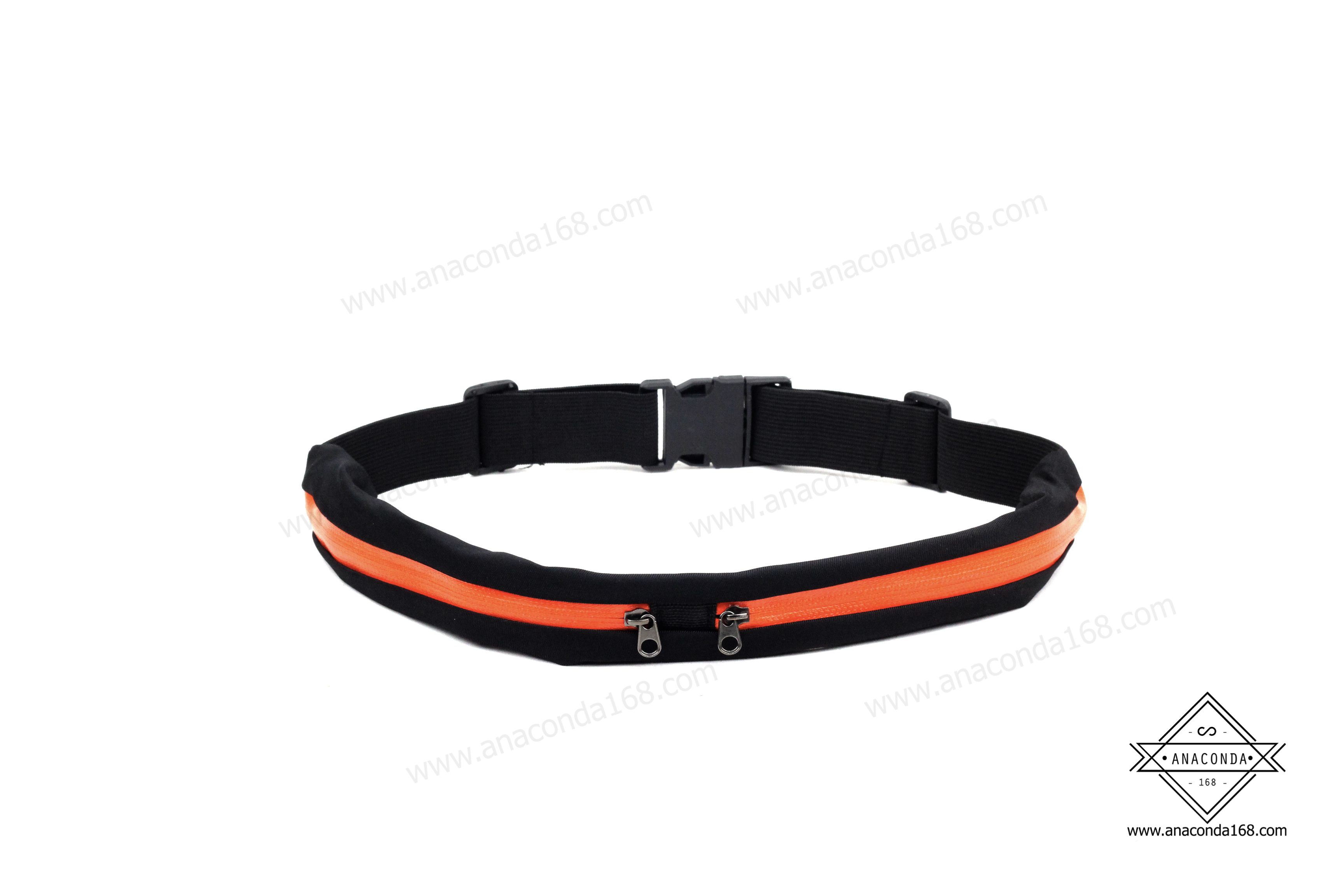 กระเป๋าคาดเอวยางยืด แนวสปอร์ตซิปสี 2 ซิป