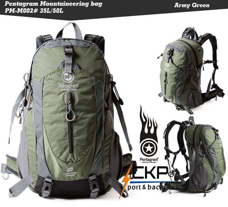 กระเป๋าเปฺ้ Backpack ยี่ห้อ Pentagram สีเขียวทหาร