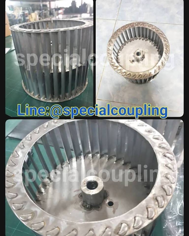 รับผลิตใบพัดลมกรงกระรอกสแตนเลส304 แบบสองตอน ขนาด od 7"1/2"xยาว6" mm.รูเพลา 15 มิลพร้อมบาลานส์คะ ขายส่งและปลีก