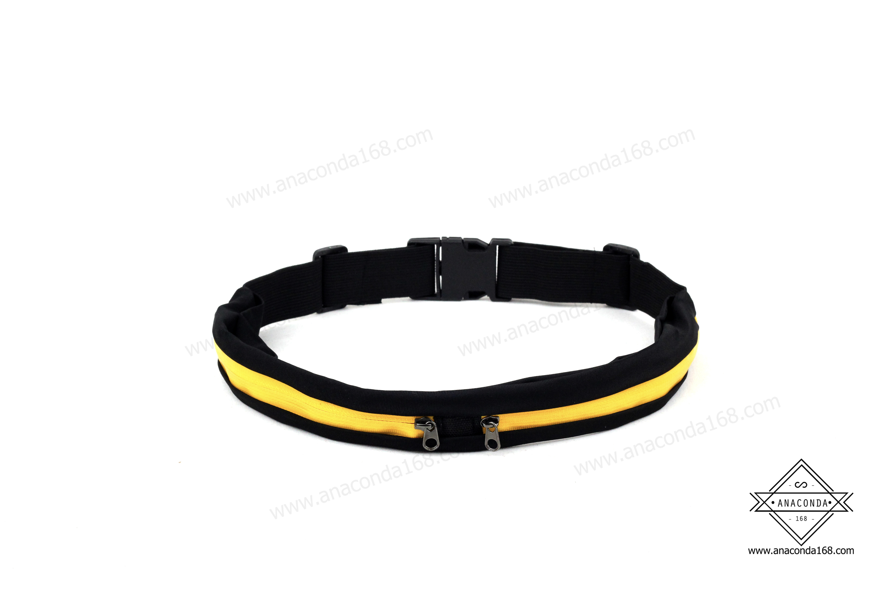 กระเป๋าคาดเอวยางยืด แนวสปอร์ตซิปสี 2 ซิป