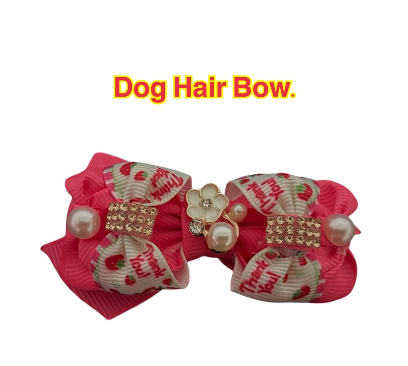 Dog hair bow.