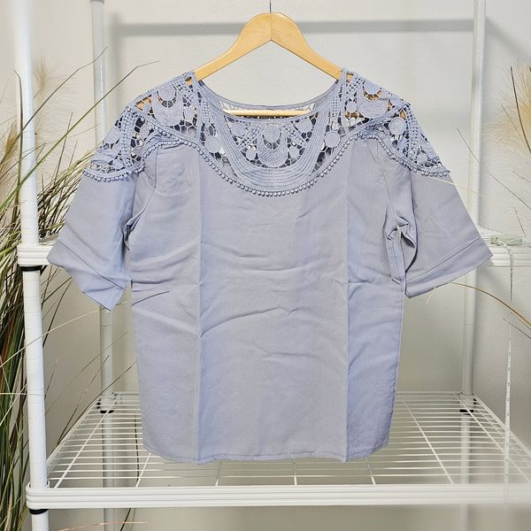 เสื้อชีฟองfashion koreaฉลุลายลูกไม้